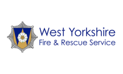 a logo for West Yorkshire Fire and Rescue Service