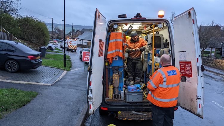 Cadent Engineers-out in the van near the site
