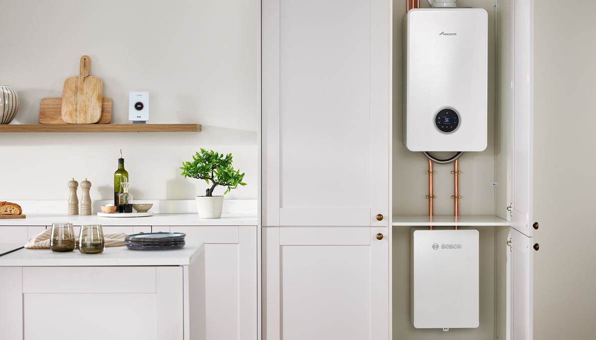  a built-in heating system installed inside a cabinet.