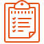 Notepad icon in Orange
